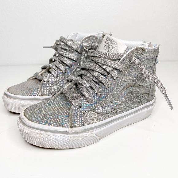 sparkle high top vans